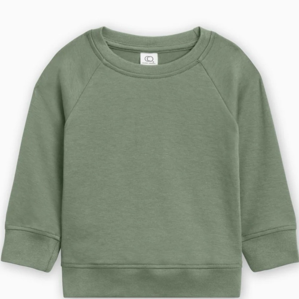 New Colored Organics Portland lightweight pullover thyme organic cotton 3-6m